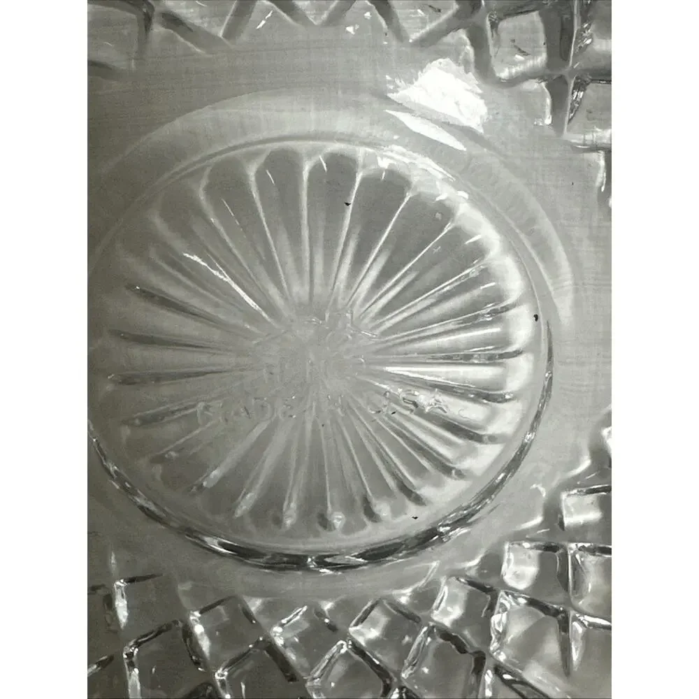 Vintage HomeCo Home Interior Indiana Glass Crystal Clear Cubist Globe Fairy Lamp